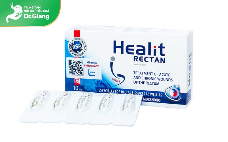 Healit Rectan có dạng viên đặt hậu môn hình viên đạn