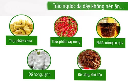 Tránh ăn đồ chua, cay nóng hoặc đồ uống có cồn