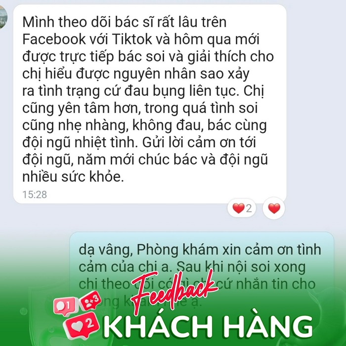 Đa số khách hàng đều hài lòng khi thực hiện nội soi tại phòng khám